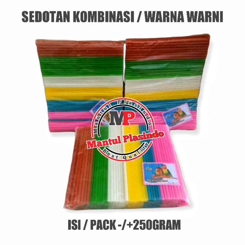 sedotan kombinasi / sedotan warna - warni