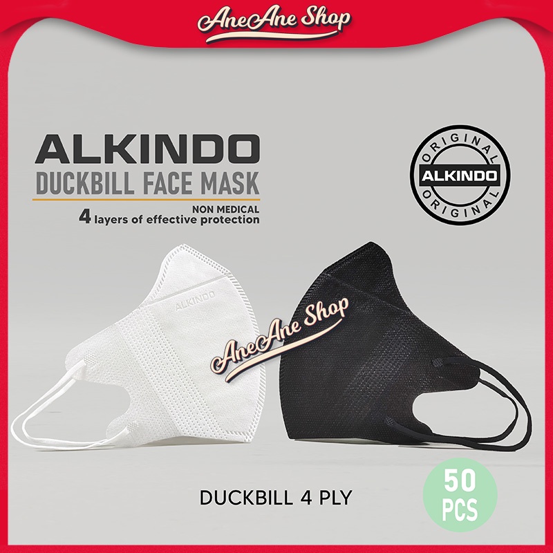 Masker Alkindo Duckbill Garis Isi 50 Masker Sekali Pakai Non Medis