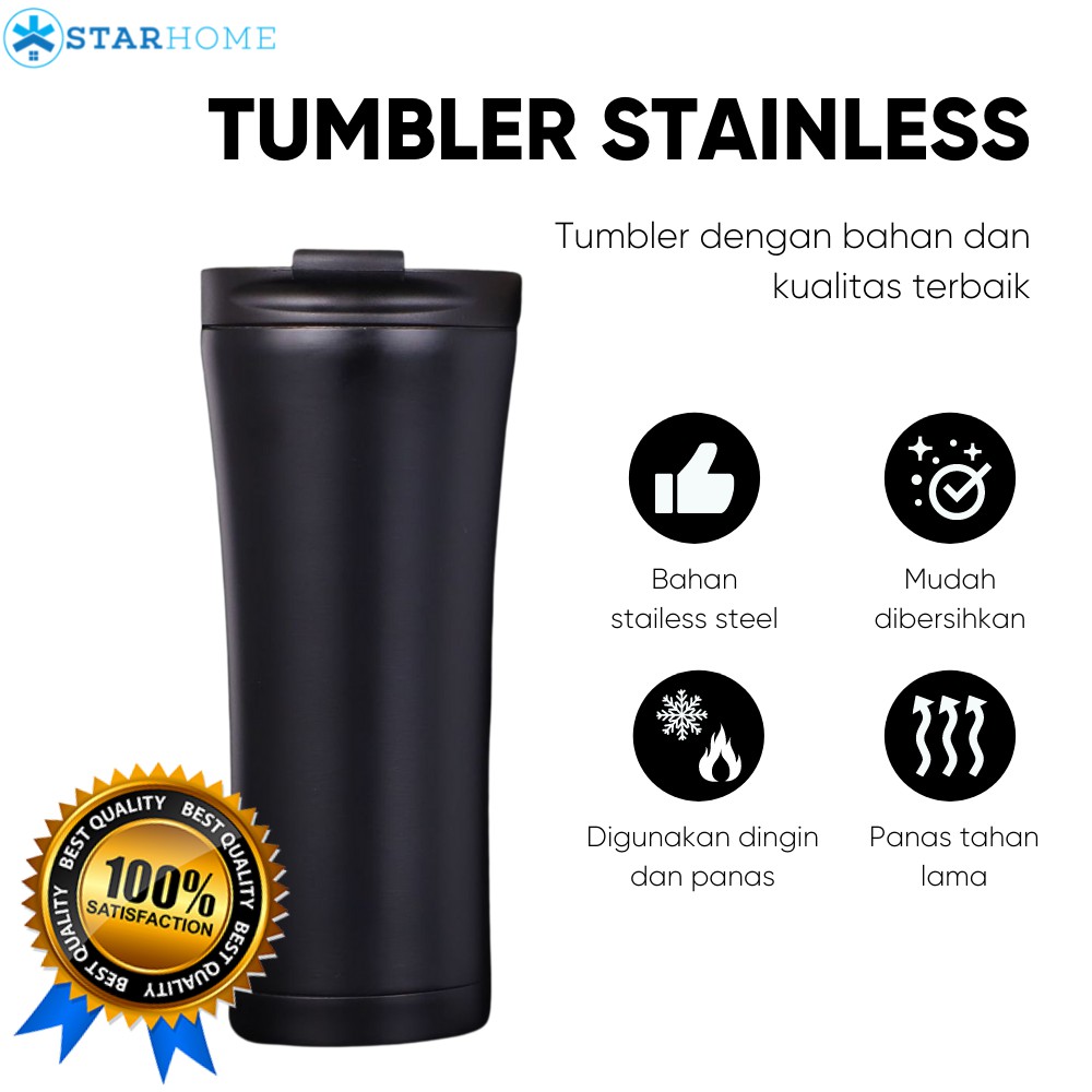 Tumbler Tahan Panas Termos Panas Dingin Starhome Tumbler Niagara Botol Minum Tahan Panas Flip Cup