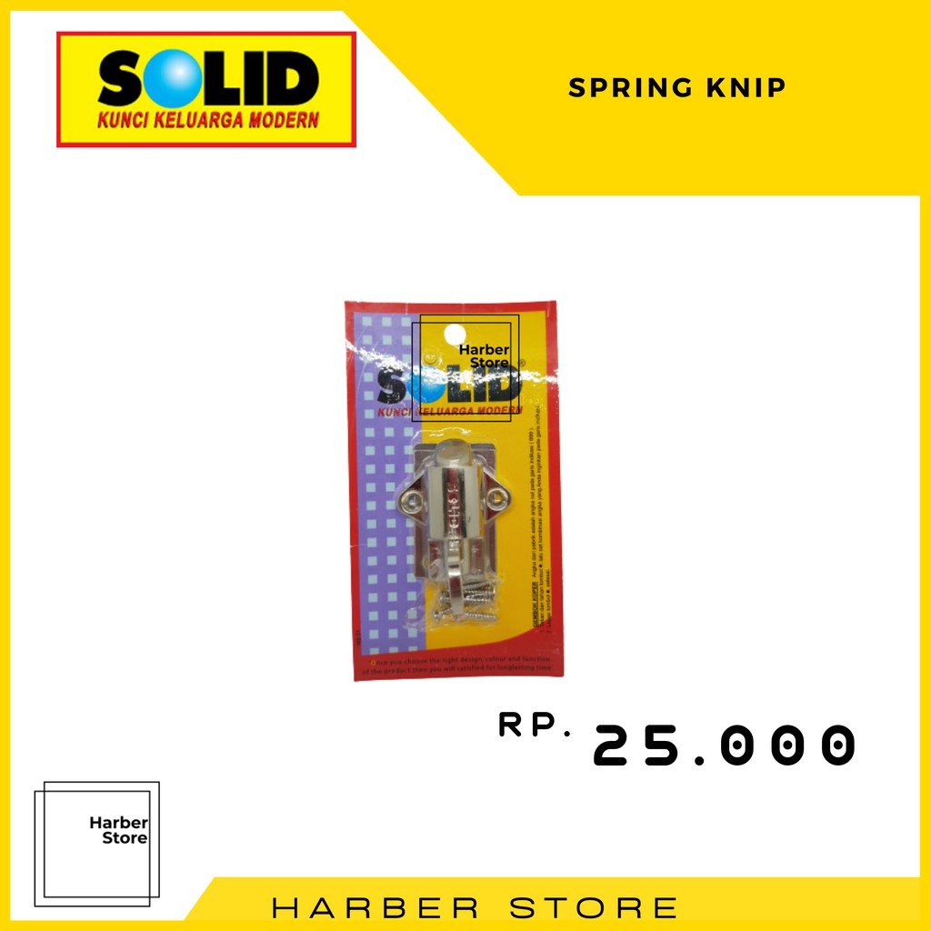 SOLID Spring Knip / Grendel Kodok / Slot Jendela 378