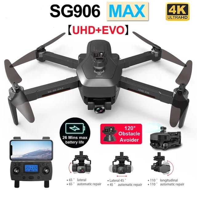 [BISA COD] Drone Sg906 Max Pro 3 Dengan 5G 4K EVO UHD EIS Gimbal 3 Axis
