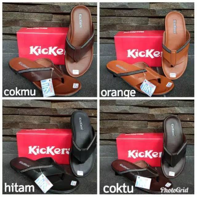 JAPIT COWOK KULIT sintetis Sendal kickers cowok terbaru