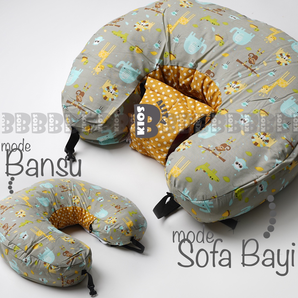 PREMIUM BANTAL MENYUSUI DENGAN GESPER SAFETY BELT MULTIFUNGSI BISA UNTUK KASUR SOFA REBAHAN BAYI