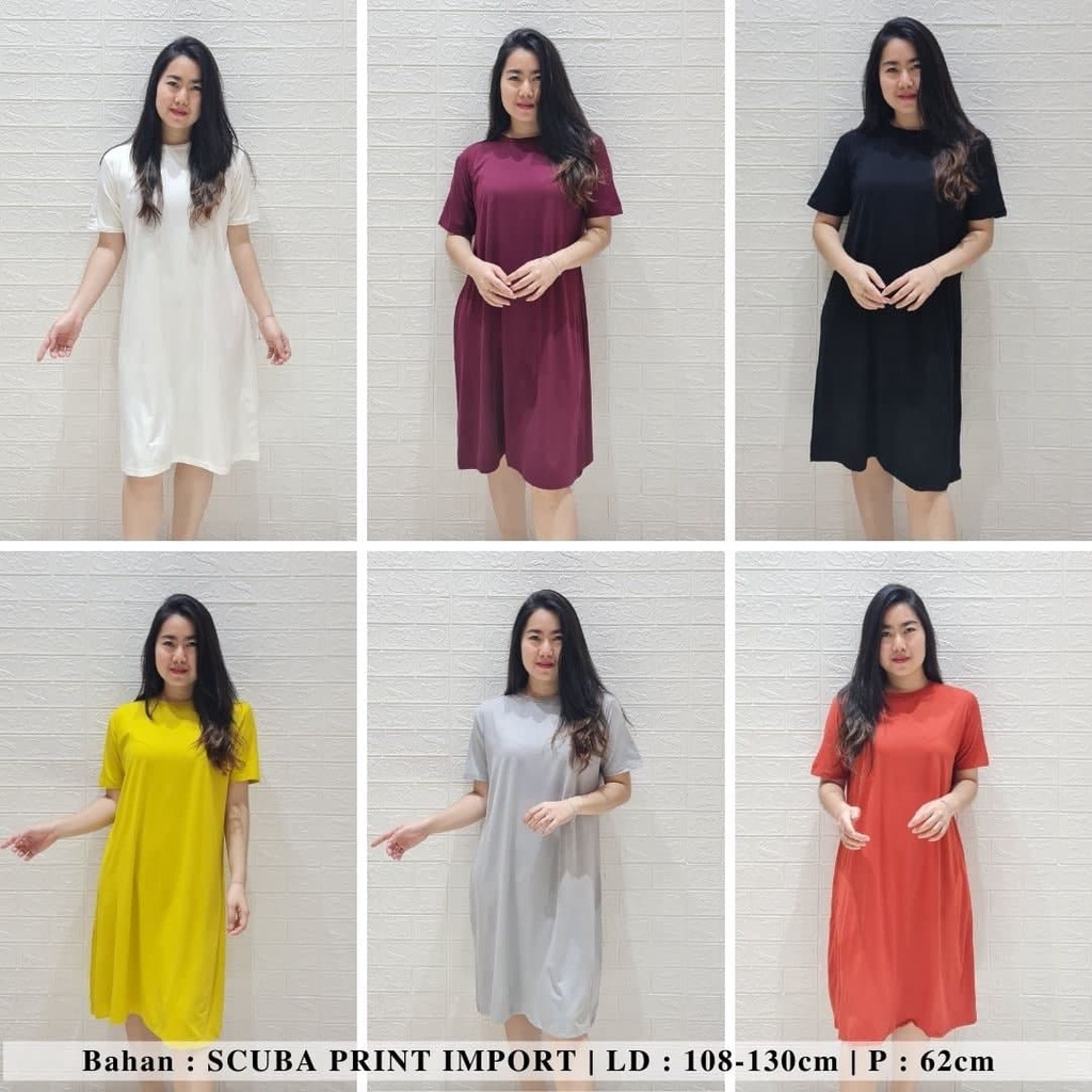 3317 talia basic dress casual dress bigsize oversize daster