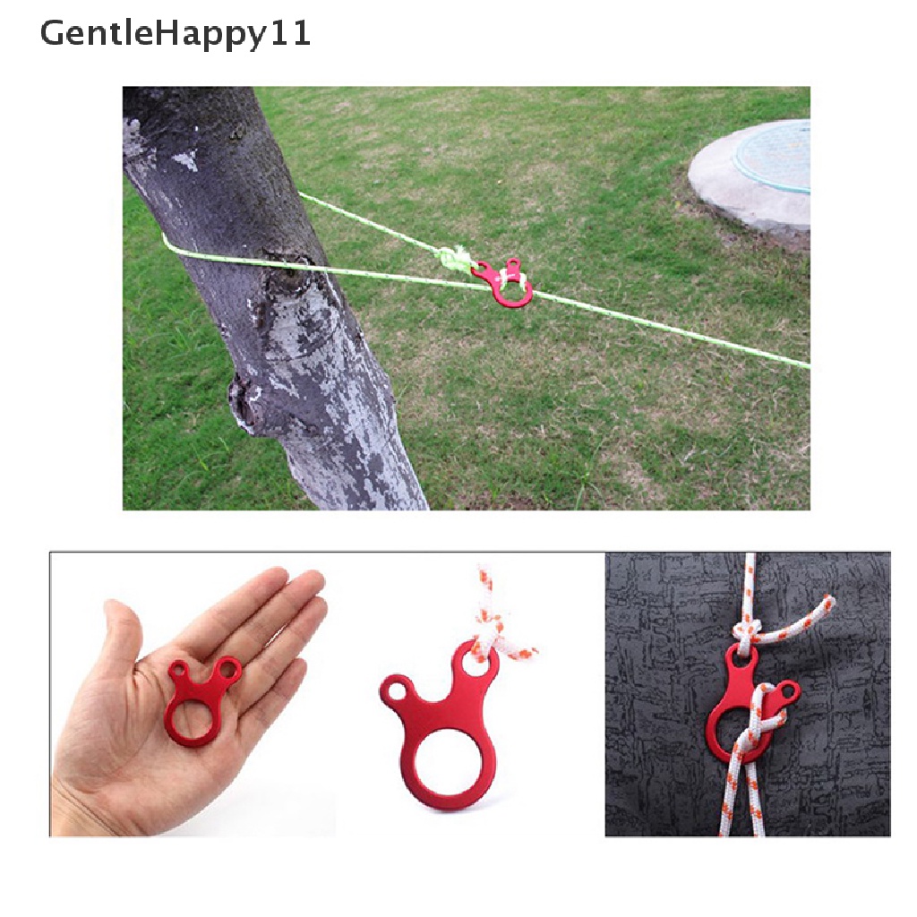 Gentlehappy 10pcs Simpul Cepat Tenda Tali Angin Gesper Camping Pengencang Pengait Tali Angin Gesper