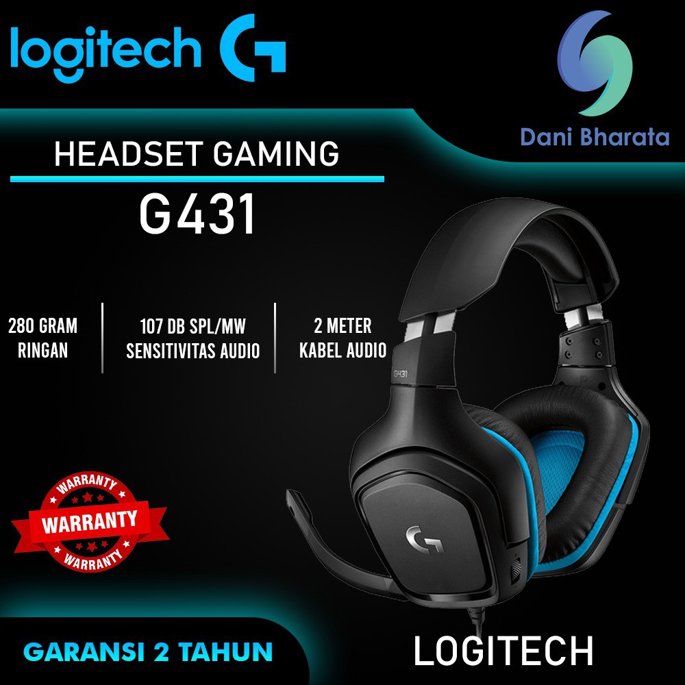 Logitech G431 7.1 Surround Sound Gaming Headset