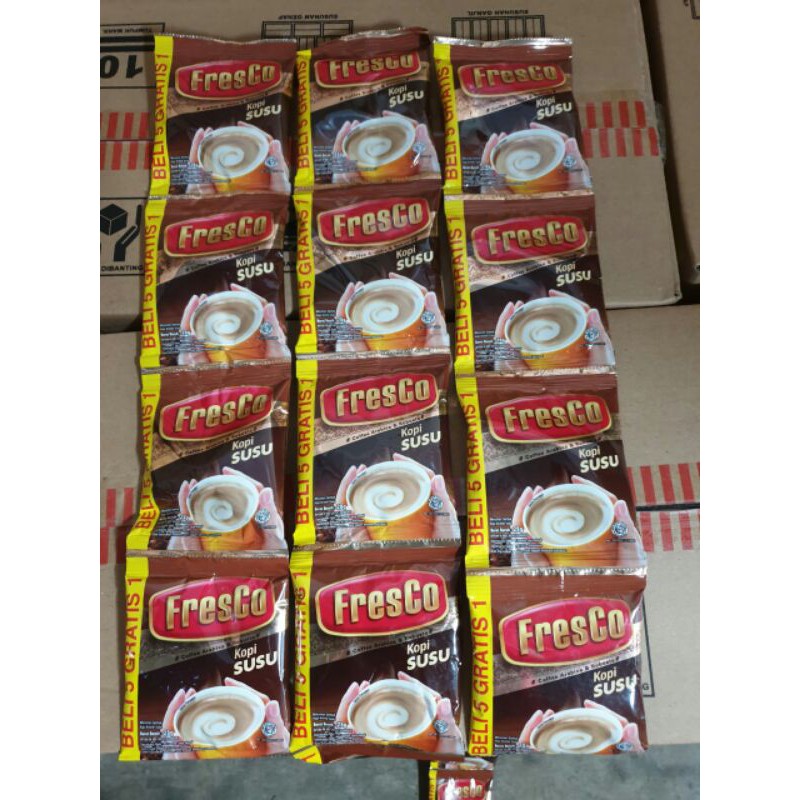 

Kopi Fresco Susu 1 Renteng Isi 10 Sachet