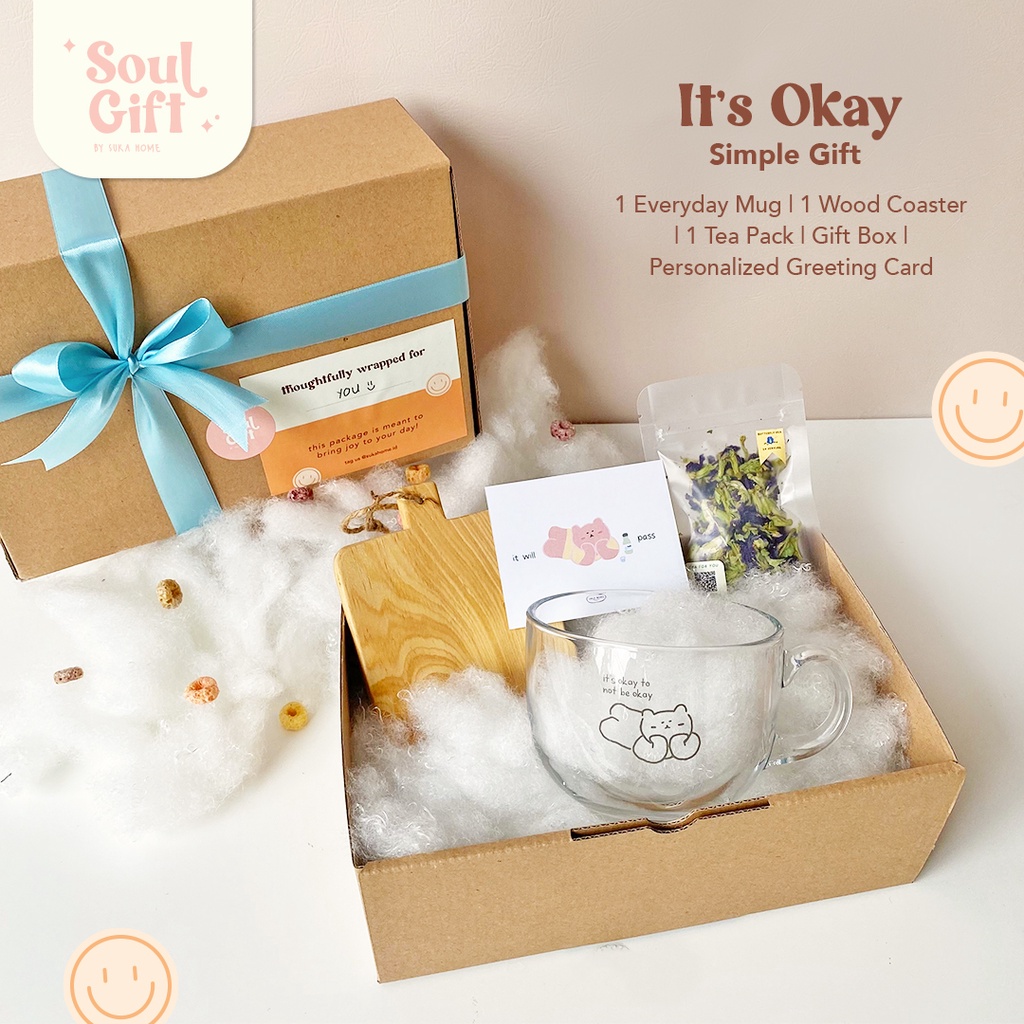 It's Okay Gift Set | Meaningful Hampers Souvenir | Spesial Kado Untuk Teman | Birthday Package | Paket Hadiah Ulang Tahun | Paket Ulang Tahun | Hampers Scented Candle | Gift Box Hampers Kado | NEW Gift Package - Soul Gift by Suka Home |