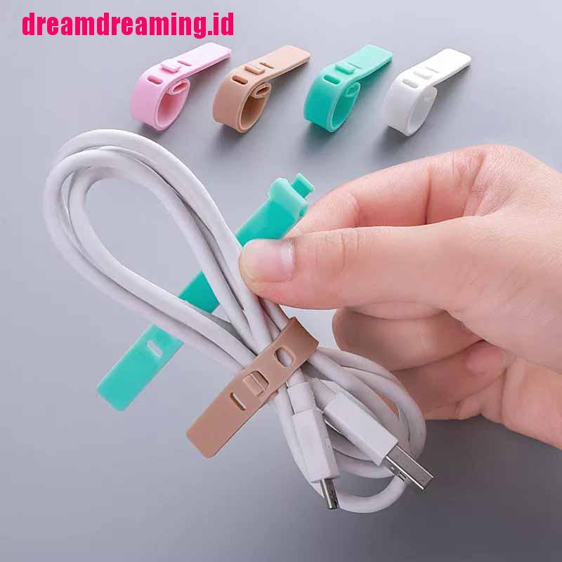 4pcs Winder Organizer Kabel Bahan Silikon