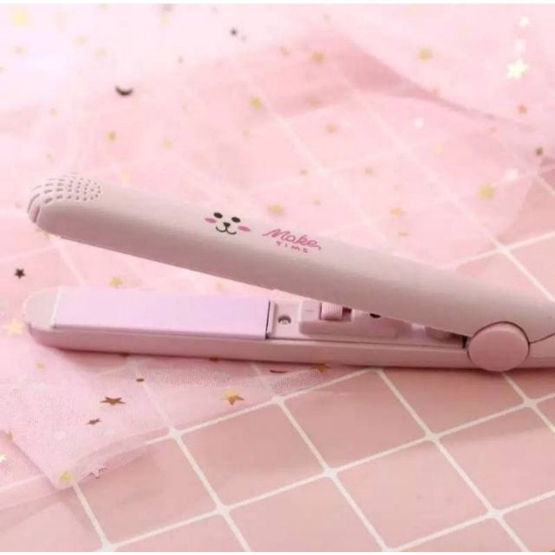 Alat Catok Rambut Mini 2in1 Set Lurus Dan Keriting Make Time Karakter