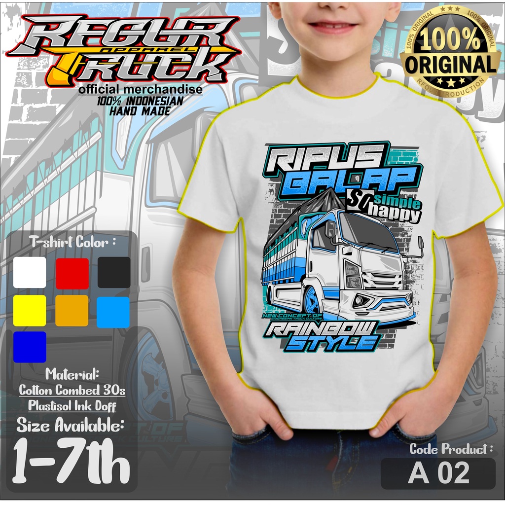 KAOS TRUK OLENG ANAK RIPUS BALAP UMUR 2-7 TAHUN KAOS TRUK REBECCA ANAK TERBARU KAOS ANAK GAMBAR TRUK OLENG KAOS RFOUR ORIGINAL KAOS TRUK ANAK LAKI LAKI KAOS TRUCK MANIA KAOS OLENG