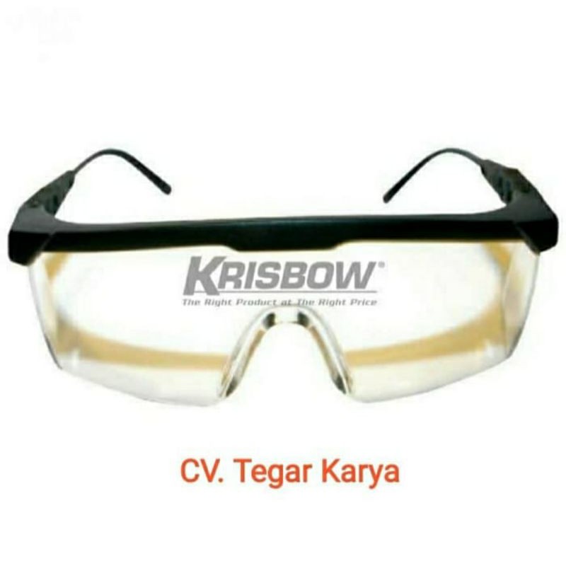 krisbow kacamata safety spectacle flexible kaca bening
