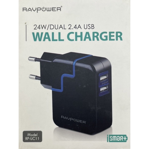 Ravpower Wall charger adaptor  24w 2.4A usb ismart RP-UC11