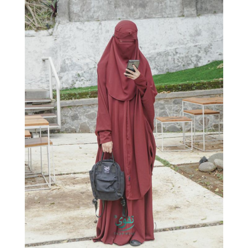 SET ONE TONE SAFARAZ TAQWAWEAR GAMIS CANTIK MUSLIMAH SYARI