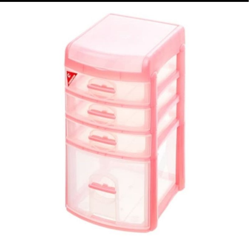 Laci Mini Container Susun 5 Shinpo 344 C5 / Rak CD VCD DVD Kotak Penyimpanan Obat P3K Tempat Sendok