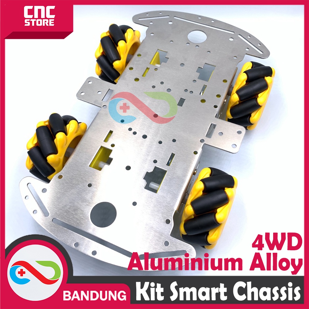 KIT SMART CHASSIS ALUMUNIUM ALLOY CHASIS 4WD RC MOBIL ARDUINO