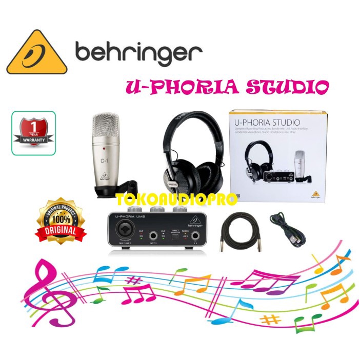 {suhadistore} behringer uphoria studio u-phoria studio paket recording - PAKET 1 Murah
