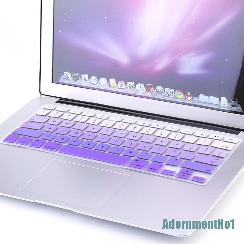 [AdornmentNo1]Rainbow Silicone Keyboard Case Cover Skin Protector for iMac Macbook Pro 13&quot; 15&quot;