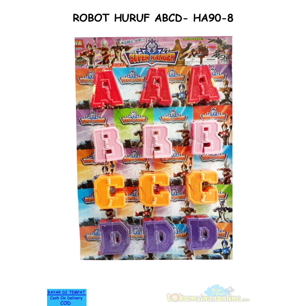 ALPHABET ROBOT HURUF MURAH GROSIR BISA BERUBAH JADI ROBOT