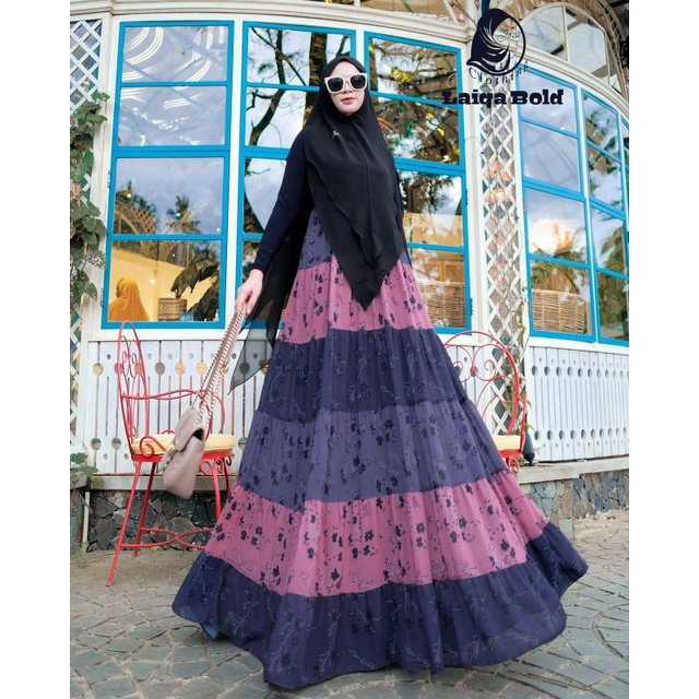 [JOZA CLOTHING] GAMIS SYARI TERBARU / DRESS SET PRINTING REMPEL " LAIQA SET " BY JOZA CLOTHING