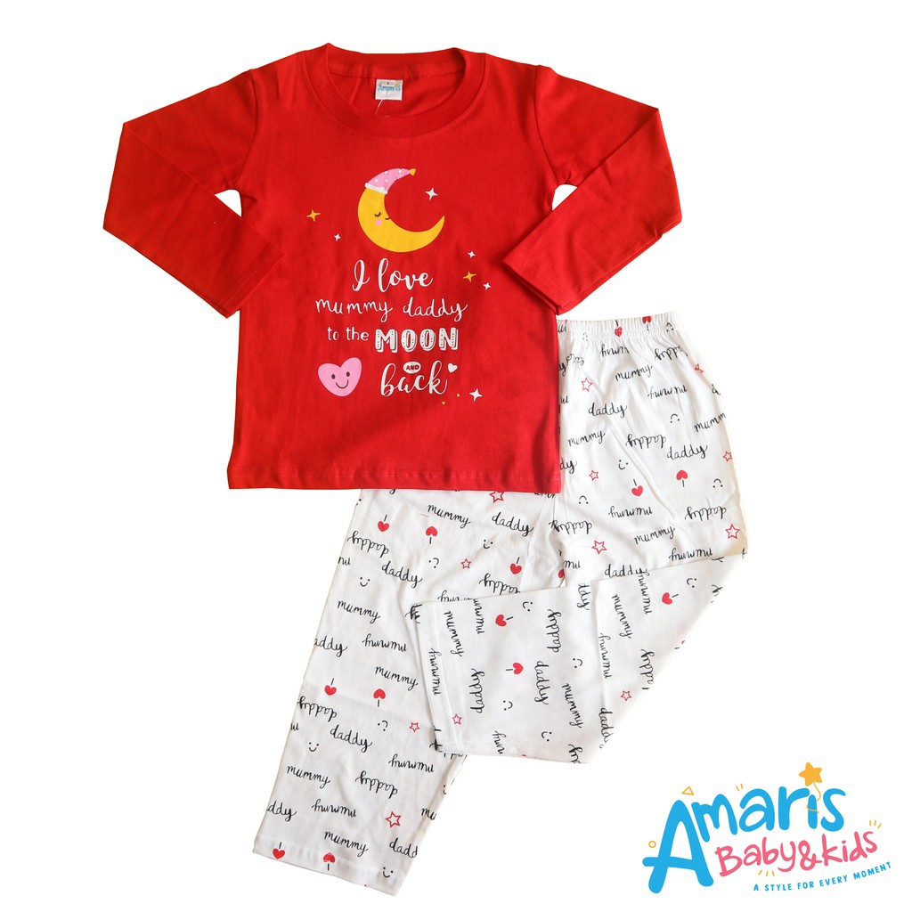 

Amaris Piyama Anak 1 - 3 Tahun Motif Mummy Daddy