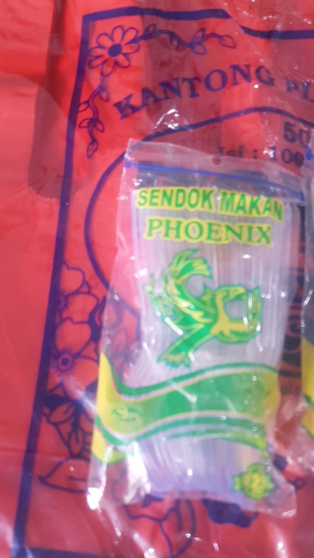 Sendok Plastik Makan Bening 16cm Isi 25pcs