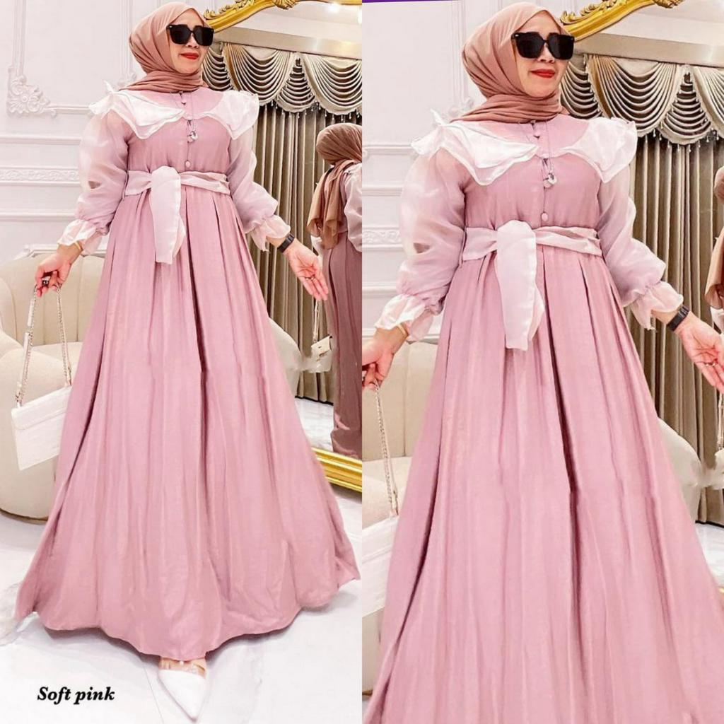 GAMIS MAXI SEILLA /GAMIS KONDANGAN LEBARAN/GAMIS BROKAT/DRESS KONDANGAN TERBARU 2022/GAUN PESTA