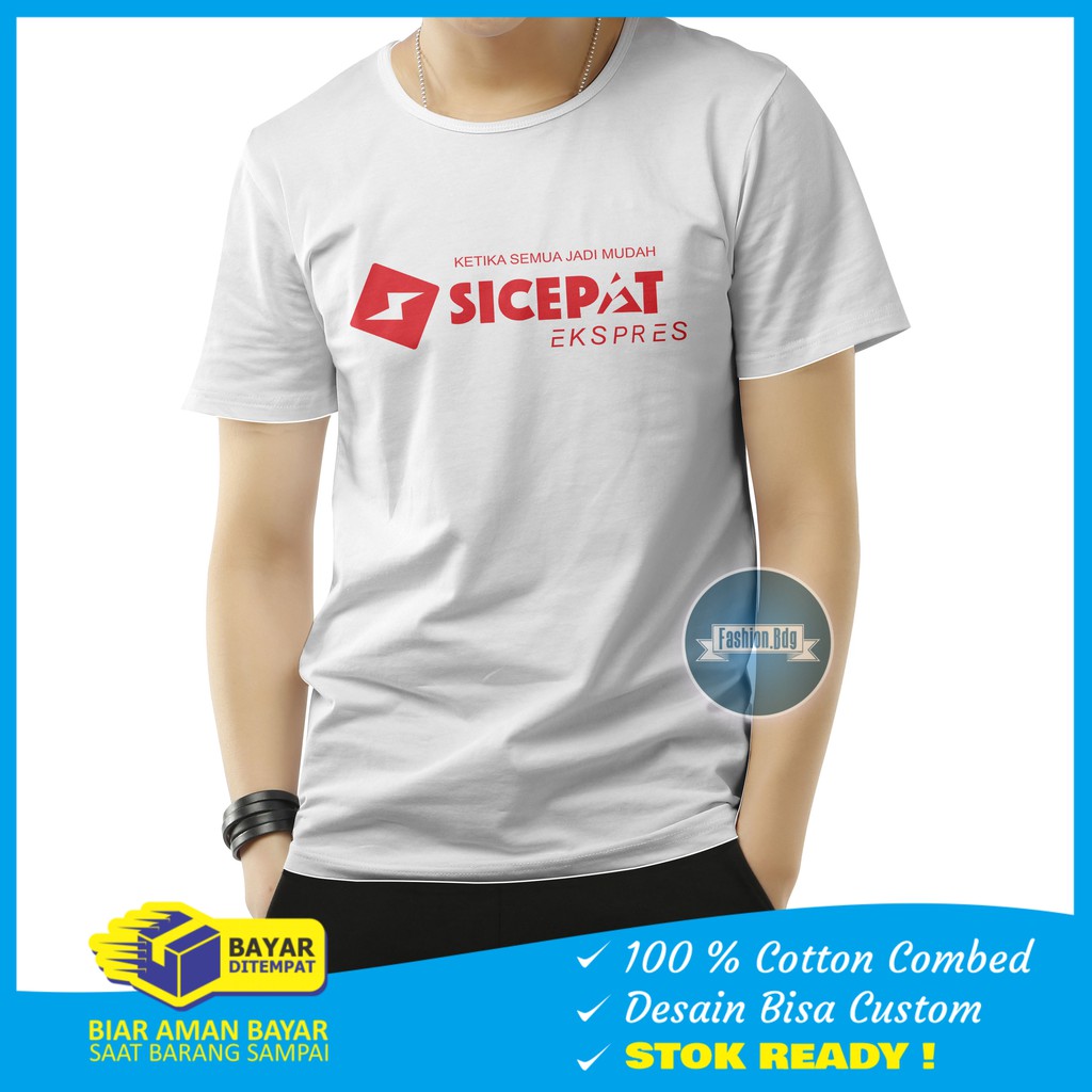 BAJU KAOS PRIA SICEPAT EXPRESS LENGAN PENDEK COTTON COMBED 30S NYAMAN