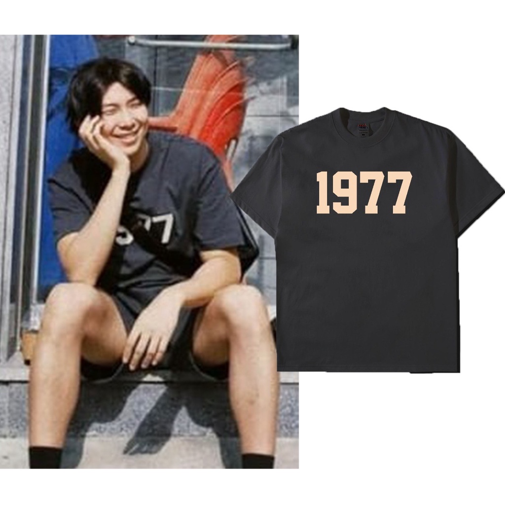 Kaos Bangtan RM 1977 sablon cream