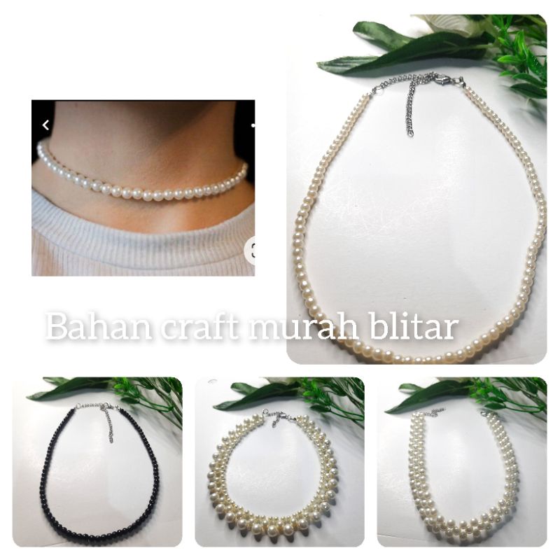 kalung mutiara choker pearl necklace