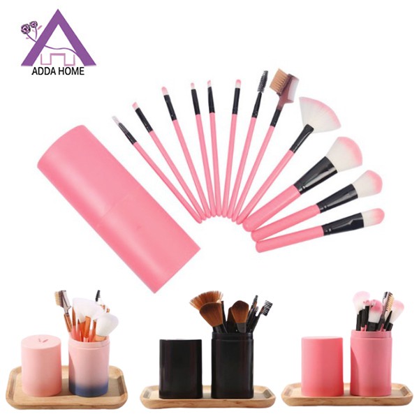 Adda Home - Alat Make Up Brush Set 12pcs Kuas Kosmetik