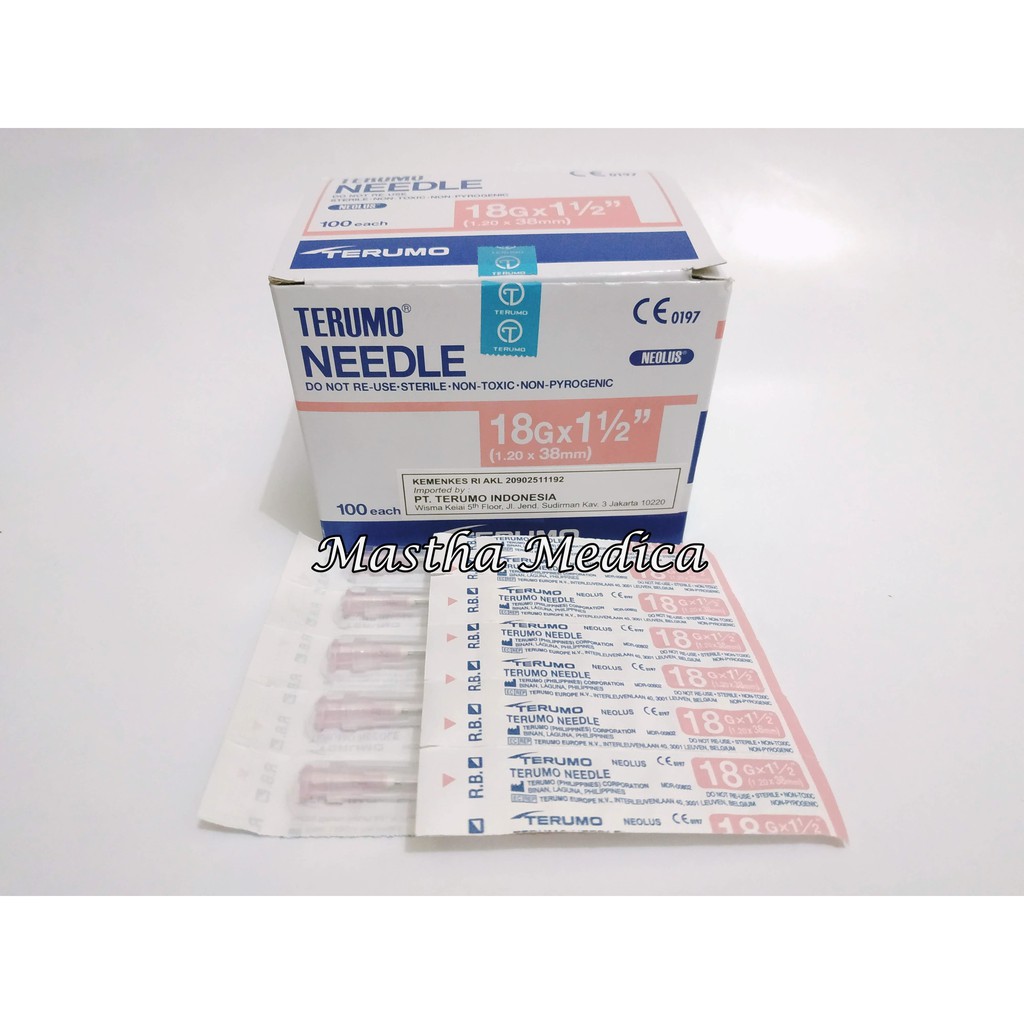 JARUM SUNTIK NEEDLE NEOLUS 18 G TERUMO