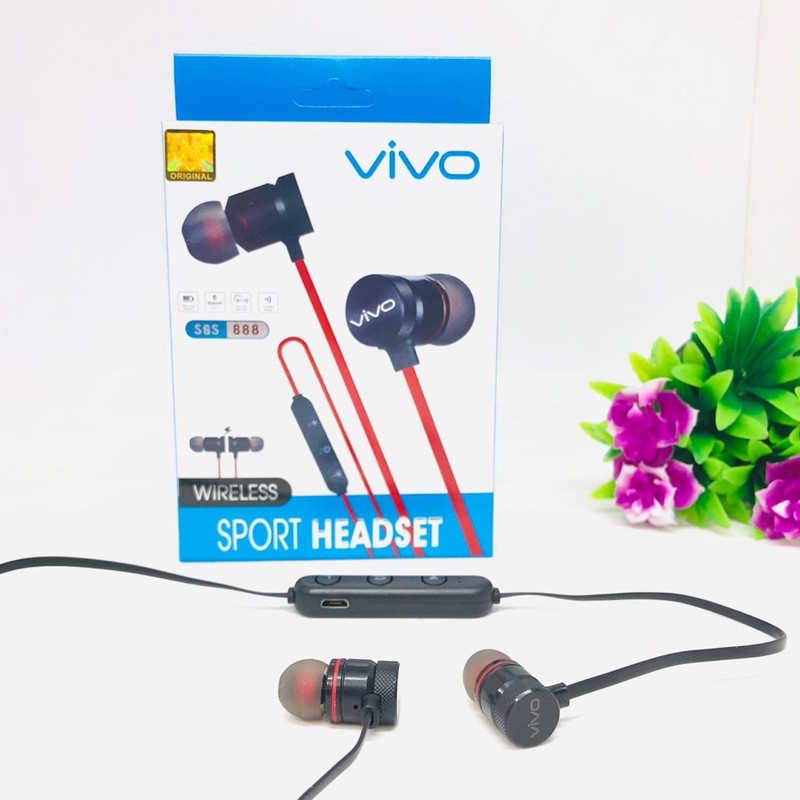 GROSIR HANDSFREE BLUETOOTH MAGNET SGS888 EARPHONE SPORTY MAGNETIC