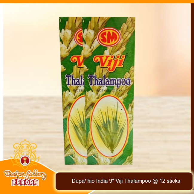 Dupa Hio Wangi Aromaterapi India Viji Thalampoo Lusinan @12 stick/pack