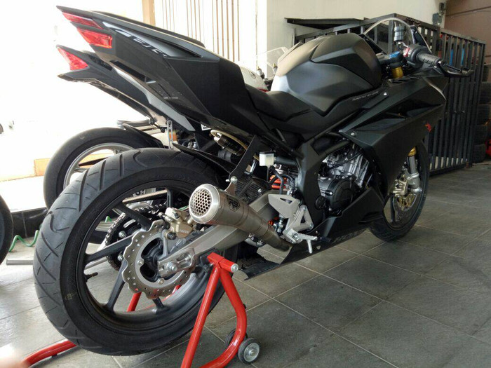 knalpot r9 gp series titanium cbr250 rr / r25 / mt25 / ninja 250 fi