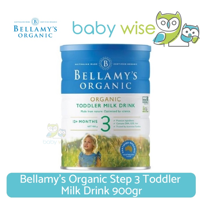 Bellamy's Bellamys Organic Step 3 Toddler Milk Drink 12+ Months 900gr