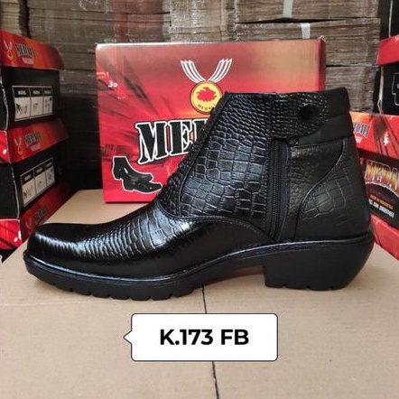 Sepatu Kulit PDH Pria boots Polri TNI security guard PNS sepatu kerja formal tampil lebih keren