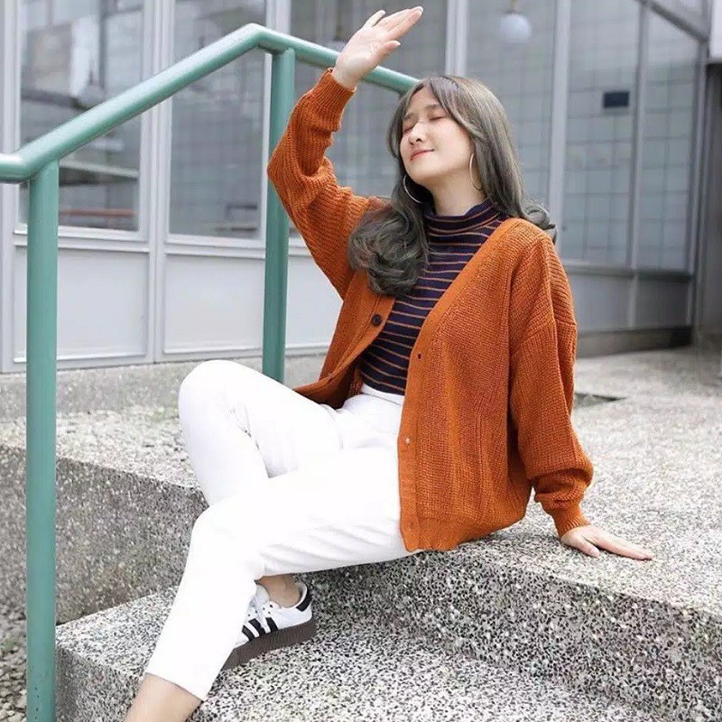 FX SHOP EIREEN CARDIGAN / CARDIGAN RAJUT CROP DITA  / LEVIA KNIT CARDI / CARDIGAN WANITA READY STOK