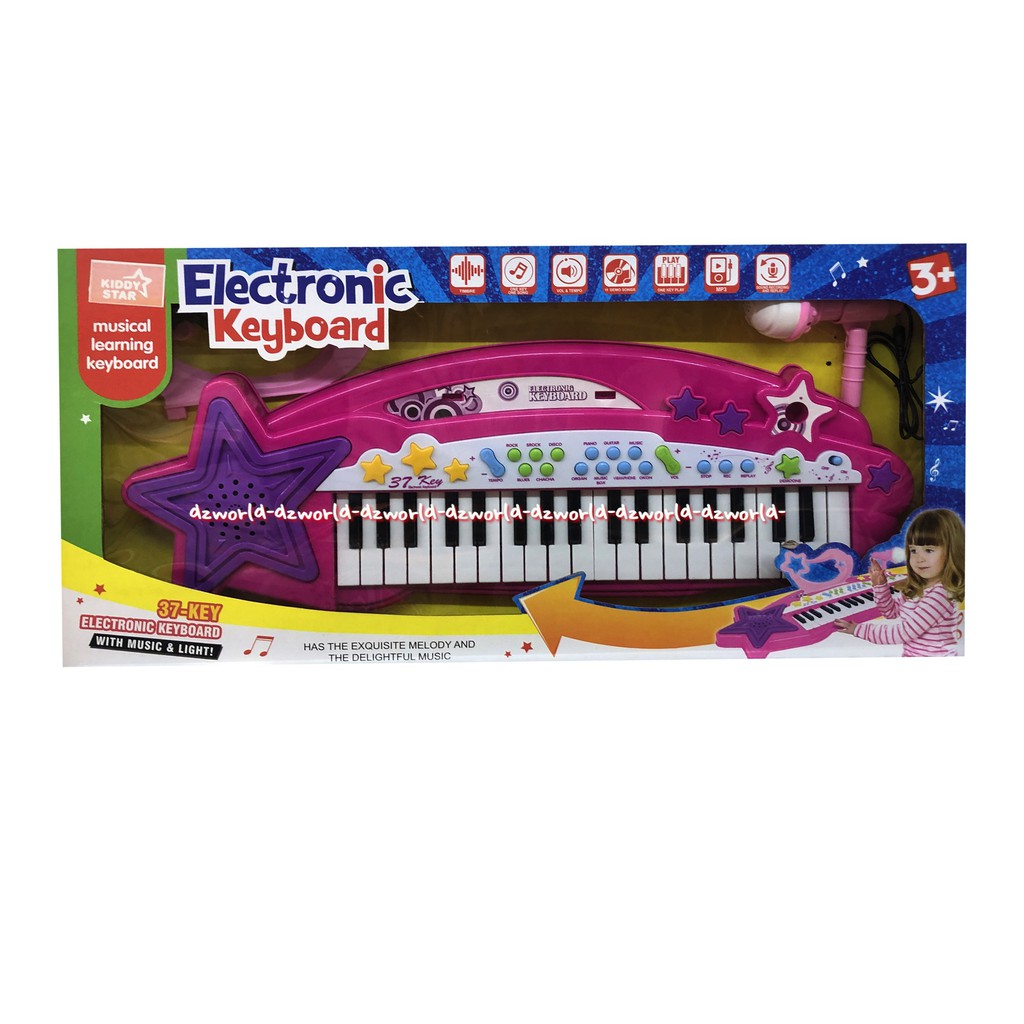 Kiddy Fun Musical Learning Keyboard Electronic Mainan Anak Piano