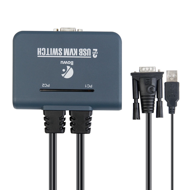 KVM Switch VGA USB 2 Port with Remote include kabel VGA dan USB