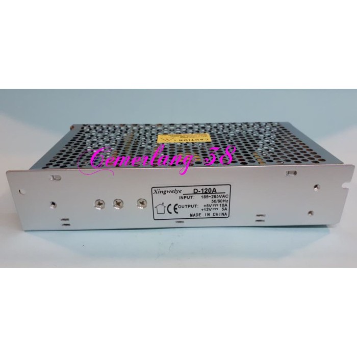 PD120A Double / Dual Output Switching Power Supply +5V 10A +12V 5A