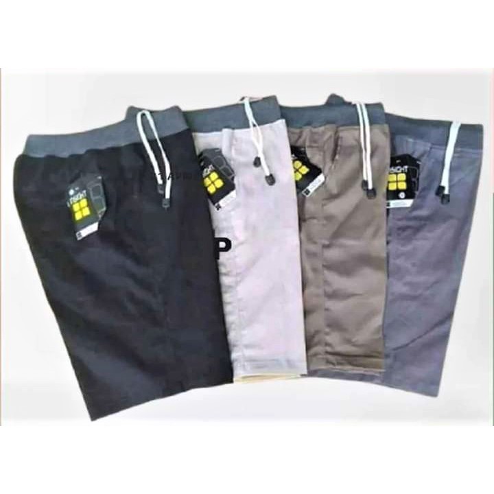 Celana pendek pria Chino Pendek Pinggang Karet Size 27-38