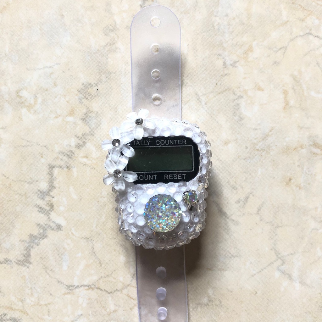 Tasbih Blink Premium Tasbih Digital Hias Manik Henna Tasbih Digital LCD &amp; Tasbeh LED ALARM Tasbih Mutiara Counter Zikir Ibadah Muslim