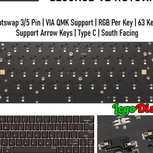 Dz60Rgb V2 Hot Swap Pcb Kbdfans 60% South Facing Mechanical Keyboard