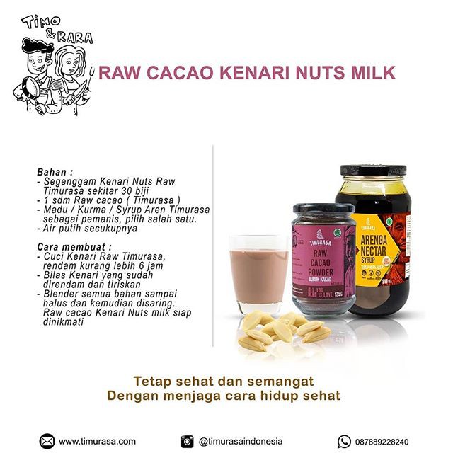 Timurasa Raw Cacao Powder 500gr Cokelat Bubuk Kakao Organik Bubuk Mentah 500 gr