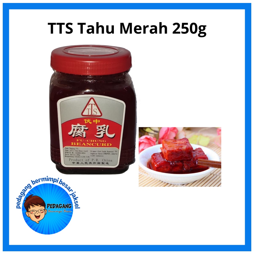 TTS Tahu Merah 250g/ Tahu Merah Fermentasi/ Tahu Merah / Theu Fu ji / Fu Chung/ Tahu Merah