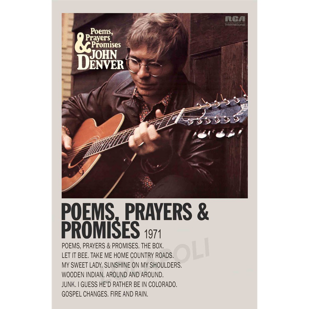 Poster Cover Album Poems, Prayers &amp; Promises - John Denver