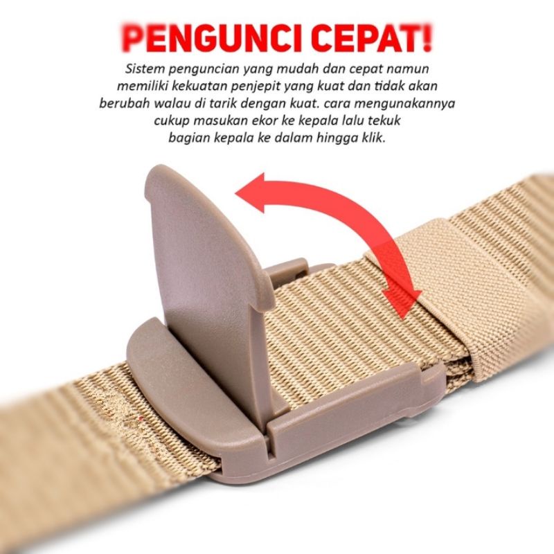 MURAH!! Ikat Pinggang CANVAS / SABUK / GESPER Model Penyimpanan RESLETING