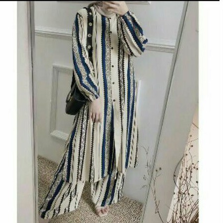 Pola Produksi Setelan wanita 021 - Pola Tunik dan kulot - Pola baju - sewing pattern