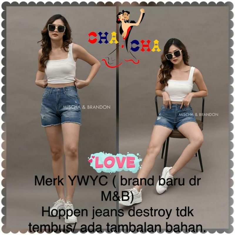 HOT PANTS JEANS/CELANA PENDEK MISCHA & BRANDON/CELANA PENDEK BIRU/CELANA PENDEK WANITA